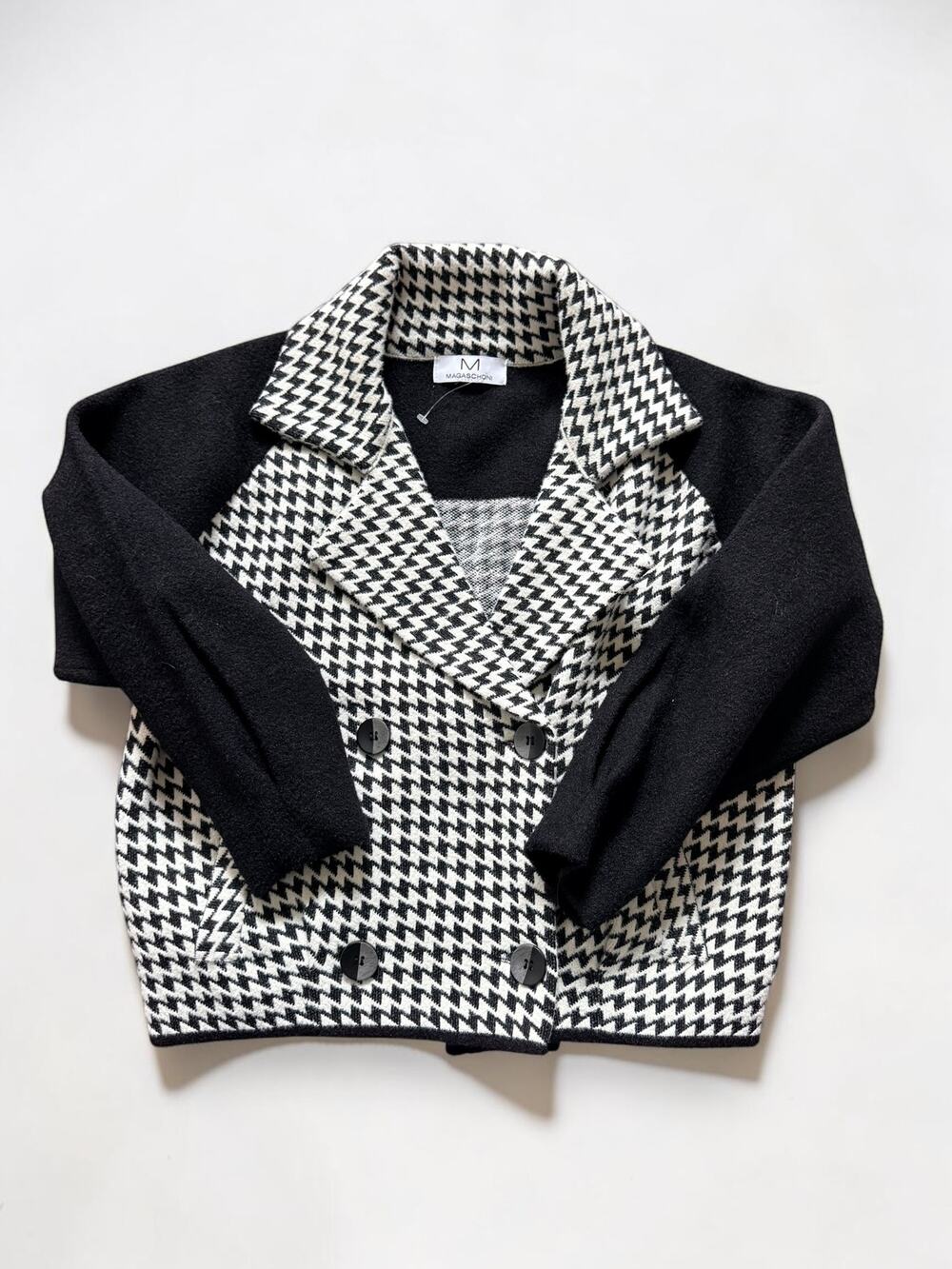 M Magaschoni Double-Breasted Notch Lapel Cropped Jacket-S-NWOT